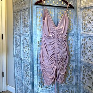 Blush pink rouched dress